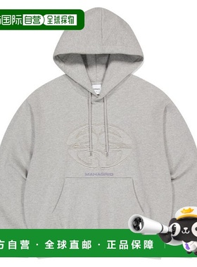 韩国直邮MAHAGRID 男女同款24年新款美式复古校园休闲卫衣MG2ESMM