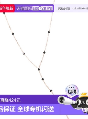 韩国直邮JUDY AND PAUL东大门首饰明星同款黑色水晶吊坠项链礼物