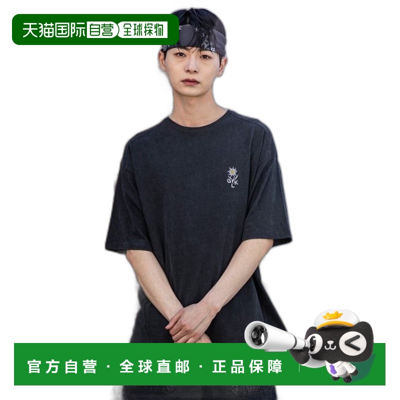 韩国直邮GLACK 男士T恤GT008DG纯棉高档 简约时尚百搭舒适 高级感