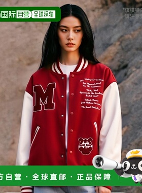 韩国直邮MAHAGRID街头潮牌24年新款美式复古校园休闲夹克MG2BFMB9