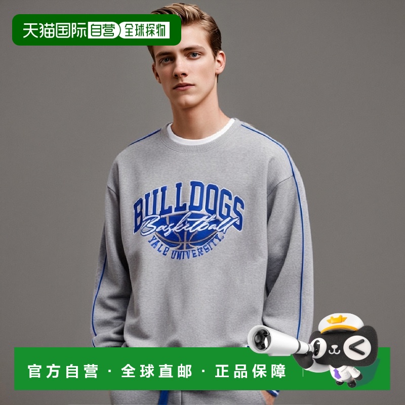 韩国直邮YALE BULLDOGS BASKETBALL CREWNECK GRAY男针织YD08CR10