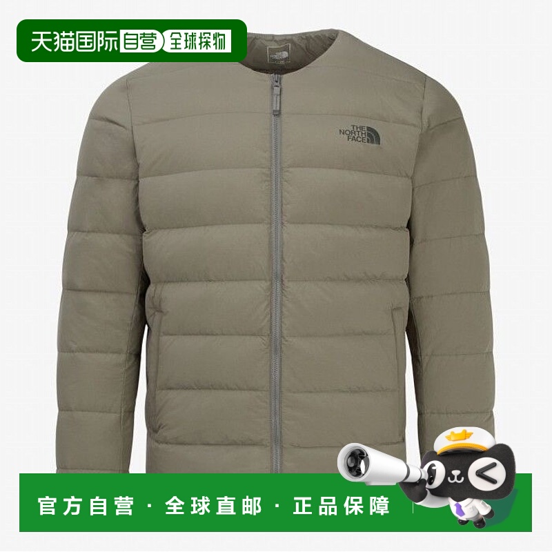 韩国直邮北面THE NORTH FACE 徽标圆领拉链长袖羽绒服 男款