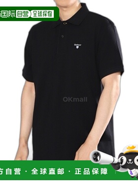 韩国直邮Barbour 运动马球衫 MML0358 BK31 黑色 短袖 珠地网眼