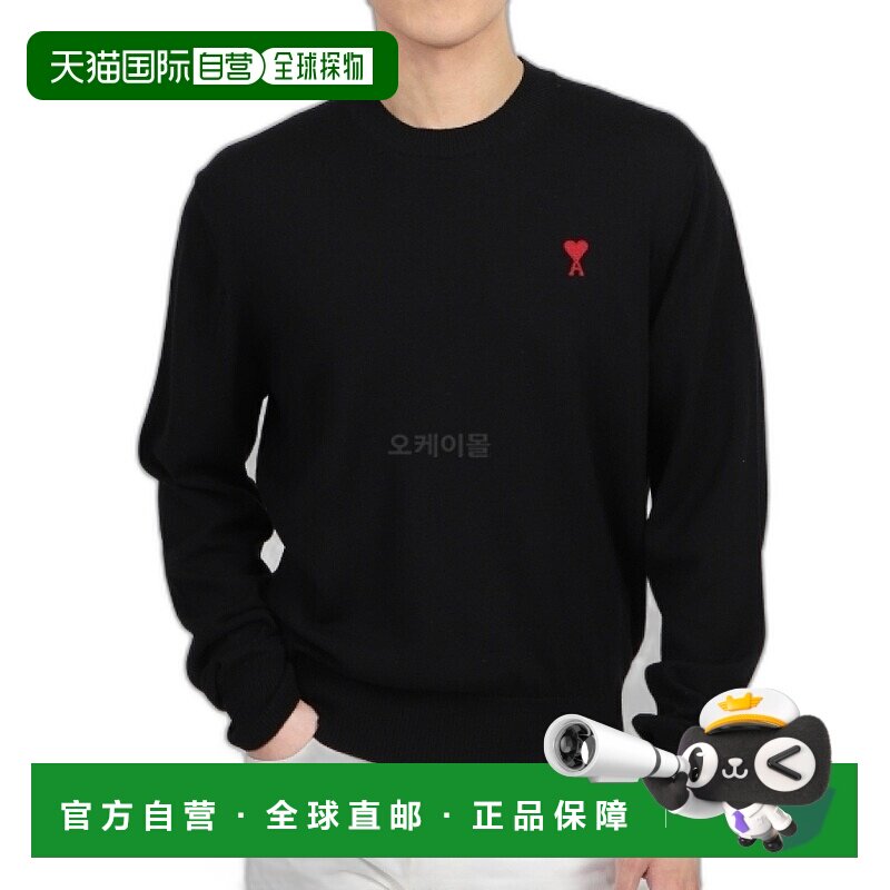 韩国直邮AMI艾秘BFHKS111 KN0025 001男士春秋款时尚圆领针织衫
