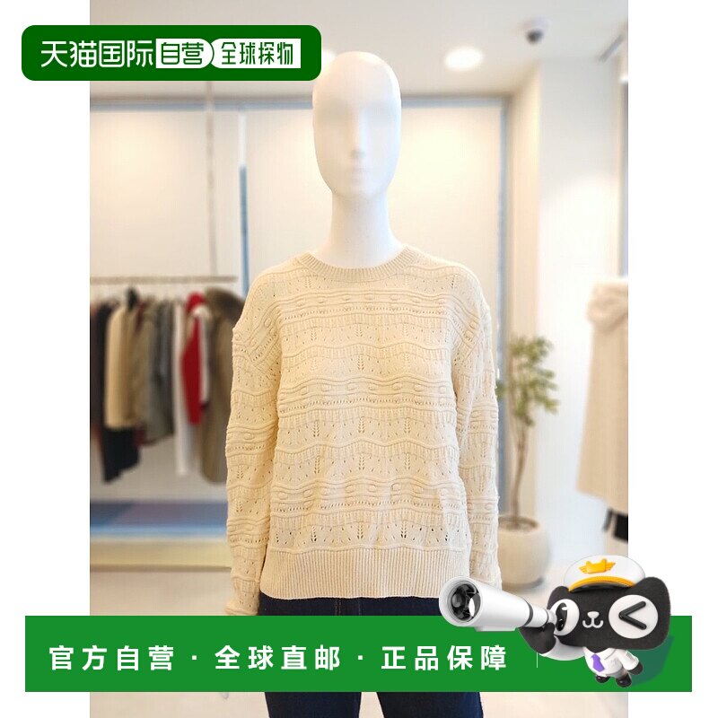 韩国直邮THE IZZAT [骊珠] [伊扎克] 女式冲孔图案混搭套头针织衫
