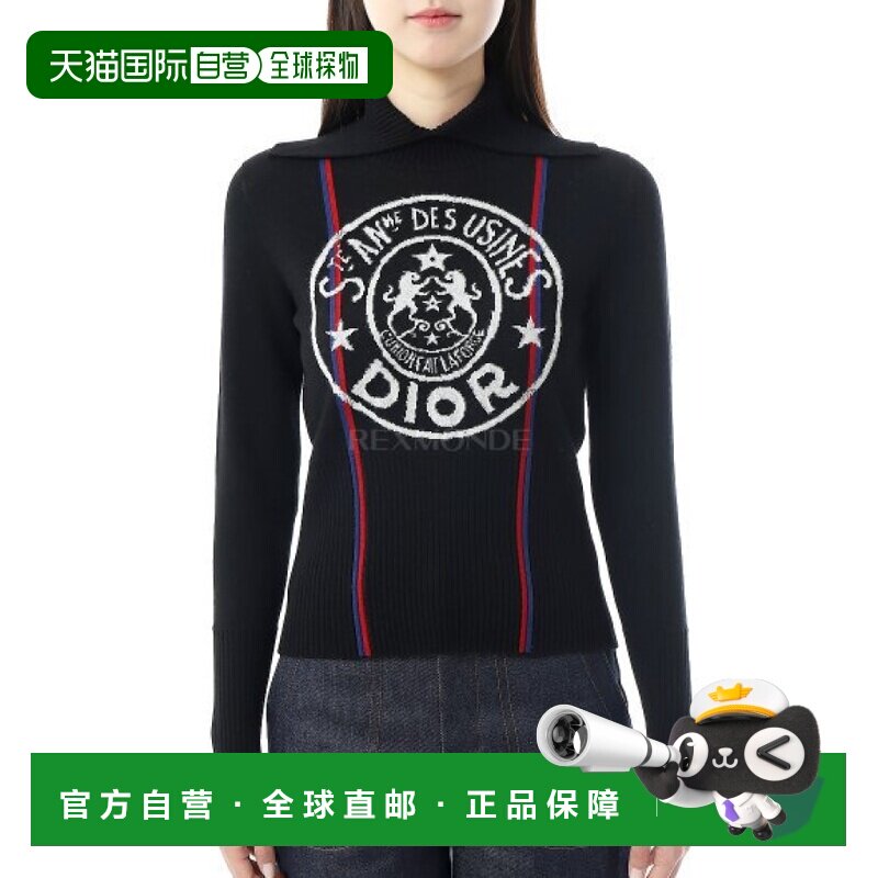 韩国直邮Dior 324S77AM073 9330 高领针织衫 女士冬季纯色套头针