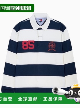 韩国直邮TOMMY HILFIGER Tamizin 条纹橄榄球 T 恤 B1 T32F7TKT55