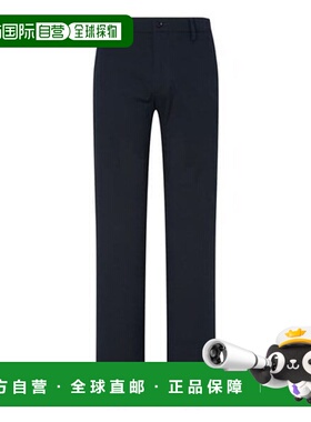 韩国直邮HAZZYS 赫奇斯男士深蓝色纯棉混纺长裤 (HZPA5C371N2)