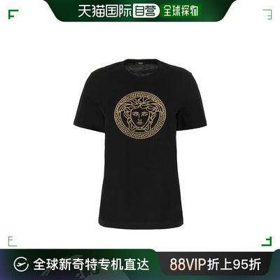 韩国直邮VERSACE24SS短袖T恤女10142711A10145 2B150 BLACK GOLD