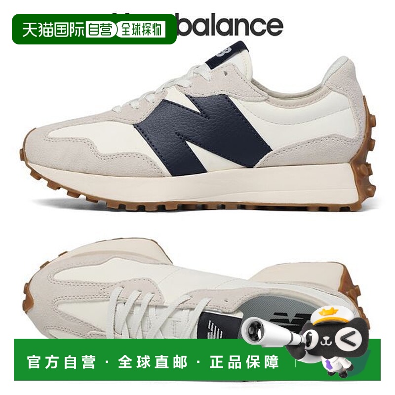 韩国直邮NEW BALANCE 女士运动鞋 327 象牙白 海军蓝 WS327KB_P32