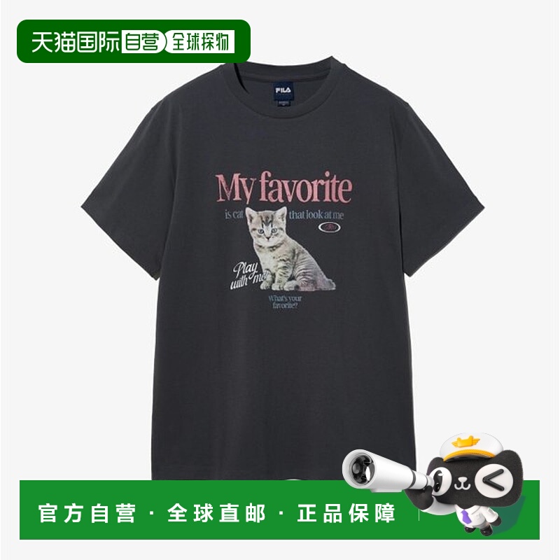 韩国直邮FILA Wheela 合身猫咪 T 恤 FS252RS01F005 006斐乐