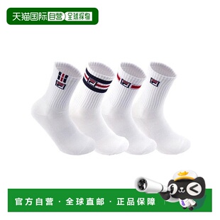 双 Wheela 网球袜 韩国直邮FILA 女式 男式 中筒长领网球运 一套