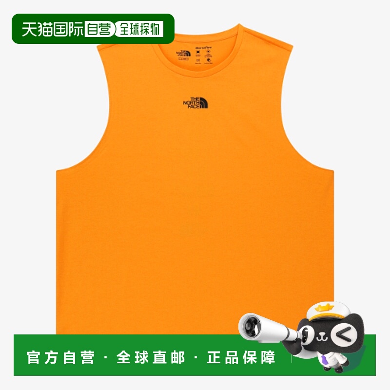 韩国直邮北面THE NORTH FACE 数字字母圆领开衩无袖背心 男款 橙