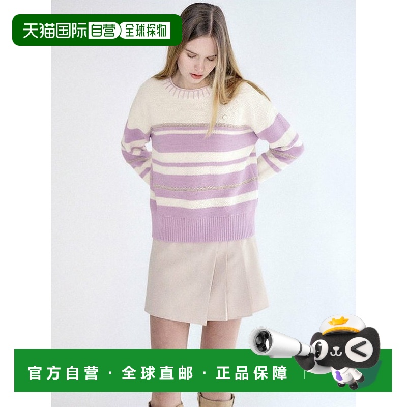 韩国直邮LOEUVRE 女士毛针织衫 Handcraft Stripe Pullover SK3SP1