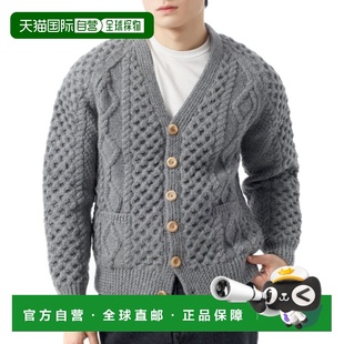 开襟衫 韩国直邮INVERALLAN 灰色 V领开衫