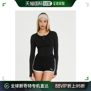 Black Long Snap 韩国直邮HDEX T恤Womens Sleeve Round 女士女装