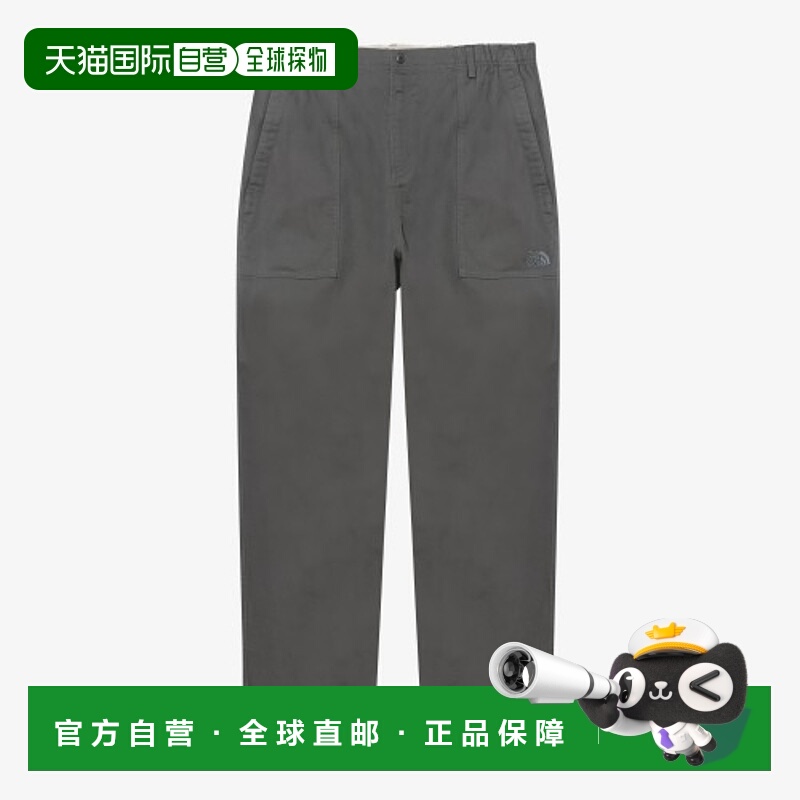 韩国直邮北面THE NORTH FACE 纯色徽标拉链锥形休闲裤 男款 灰色