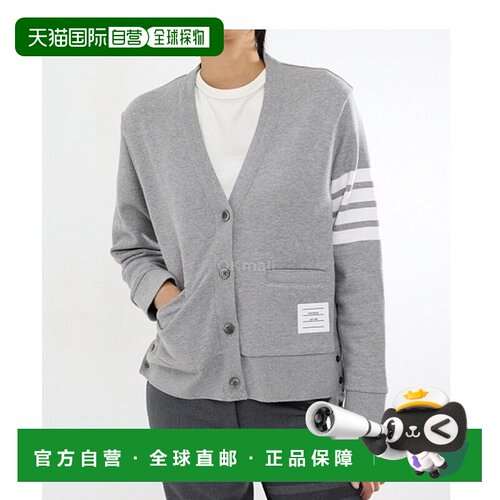韩国直邮Thom Browne 4-Bar Stripe Loopback Cotton 开衫 秋冬