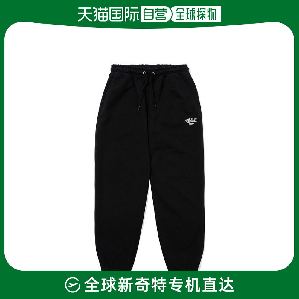 韩国直邮YALE WIDE FIT SMALL 2 TONE ARCH SWEAT PANTS BLACK运Y