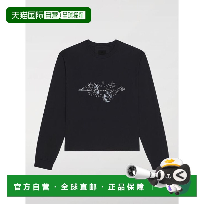 韩国直邮Local City 长袖 T 恤 BM71KP3YN0001 黑色 DOM