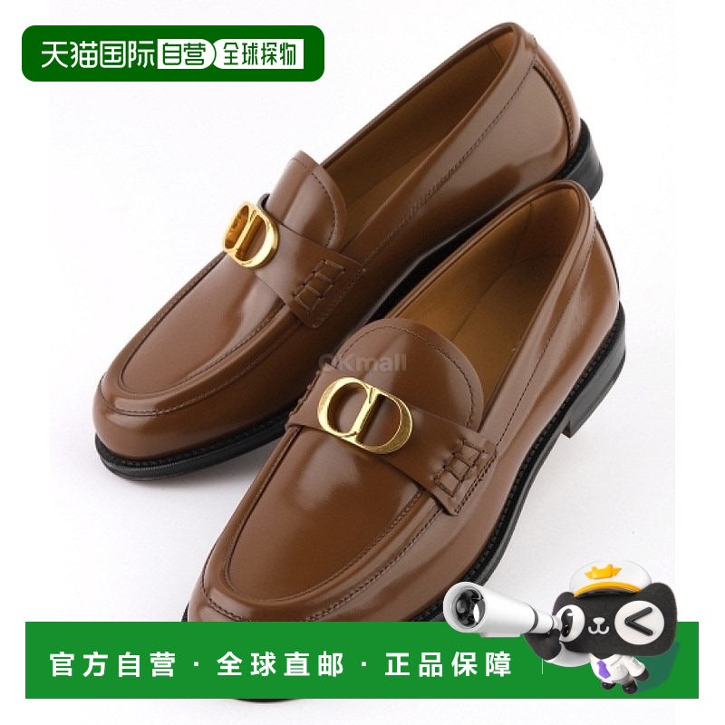韩国直邮dior迪奥男士乐福鞋一脚蹬棕色皮鞋时尚简约3lo138zjq
