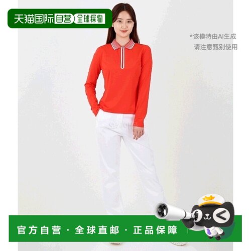 韩国直邮Gfore外套男女款红色polo领设计感长袖百搭休闲防晒舒适