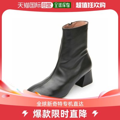 韩国直邮[金刚制鞋] WONDERS 女士 方形 短腰靴子 黑色 5CM (CLAB