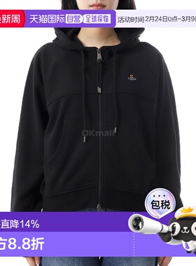 韩国直邮Vivienne Westwood 短款插肩拉链连帽衫 (1I010012 J006O