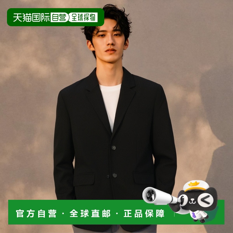 韩国直邮YALE WOOL OVER FIT SINGLE BLAZER JACKET BLACK夹克YC6