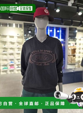 韩国直邮FILA [Paju] 惠拉女式网球 V 领上衣（FS2POG3362F-BLK）