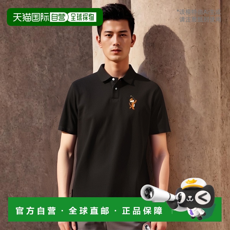 韩国直邮MALBON GOLF 男士Polo衫M3313LTS10BLK Tiger Buckets Po