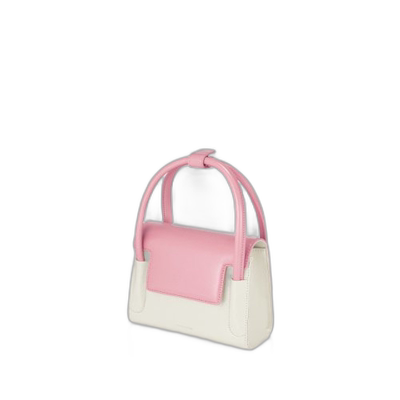 韩国直邮FIND KAPOOR新品女士褶纹撞色斜挎小号粉白色小方包 1110