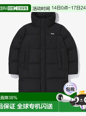 韩国直邮Fila/斐乐休闲宽松拉链字母印花连帽羽绒服FS254DJ01X005