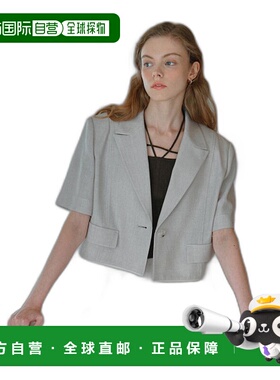 韩国直邮LOEUVRE 女士女士精品 Peaked-lapel Crop Jacket SW3MJ25