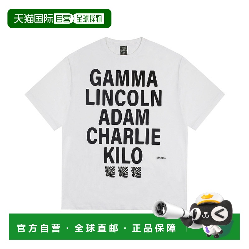 韩国直邮GLACK 公用T恤GT048WH纯棉高档 简约时尚百搭舒适 高级感