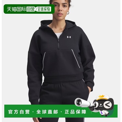 韩国直邮UNDER ARMOUR 6003707 005 黑色女式 UA Rivals 抓绒褪色