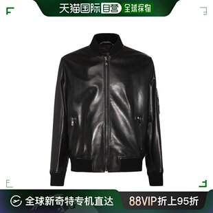 韩国直邮VERSACE24SS皮夹克男1013867Black