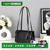 韩国直邮FIND 翻盖褶纹黑色小方包 KAPOOR新品 女包单肩手提时尚