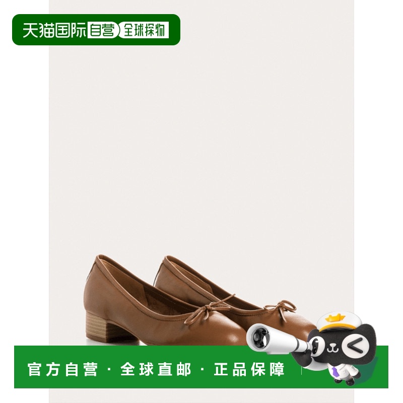 韩国直邮REQINS 芭蕾舞鞋羊皮蝴蝶结一脚蹬复古平底鞋女潮TT-0957