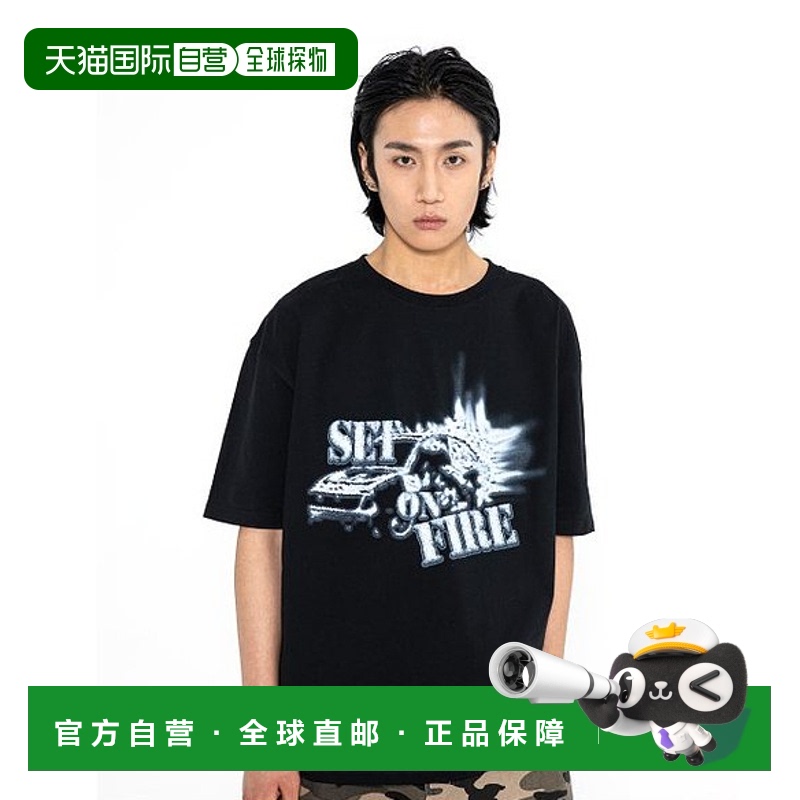 韩国直邮XTONZ 男士T恤xtt066BK高档 时尚百搭舒适 简约 高级感