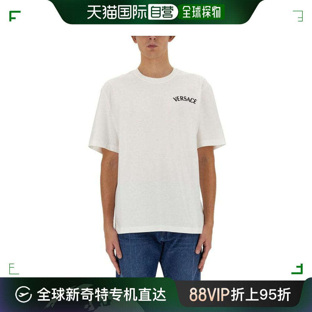 韩国直邮VERSACE24SS长袖T恤男1013302 1A098651W010WHITE