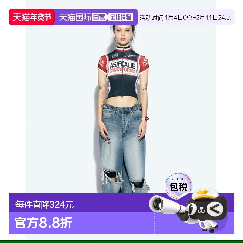 韩国直邮ASIF CALIE 女士自行车骑行服CA24BST007BK ZIPUP BICYCLE