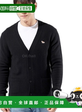 韩国直邮Maison Kitsune男款外套黑色V领HM00501KT1006-BK/P199