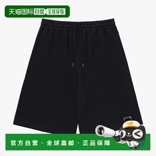 休闲裤 韩国直邮GOALSTUDIO 黑色五分裤 必备小徽标短裤 여주점