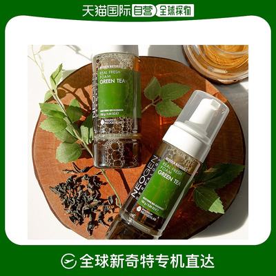 韩国直邮Neogen妮珍绿茶洁面乳慕斯卸妆去黑头角质泡沫润泽160g