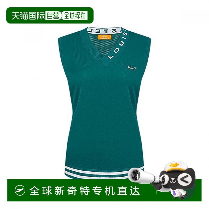 1h可退 韩国直邮路易卡斯特尔 女士颈围logo点缀V领背心