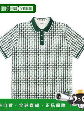 韩国直邮MALBON GOLF男士T恤M4221PTS23GRN Patten polo T男装