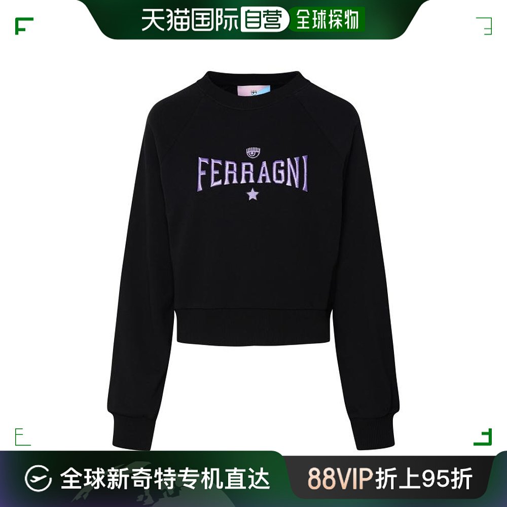 韩国直邮CHIARA FERRAGNI23FW毛衣女75CBIT04 CFT03899 Black 女装/女士精品 卫衣/绒衫 原图主图