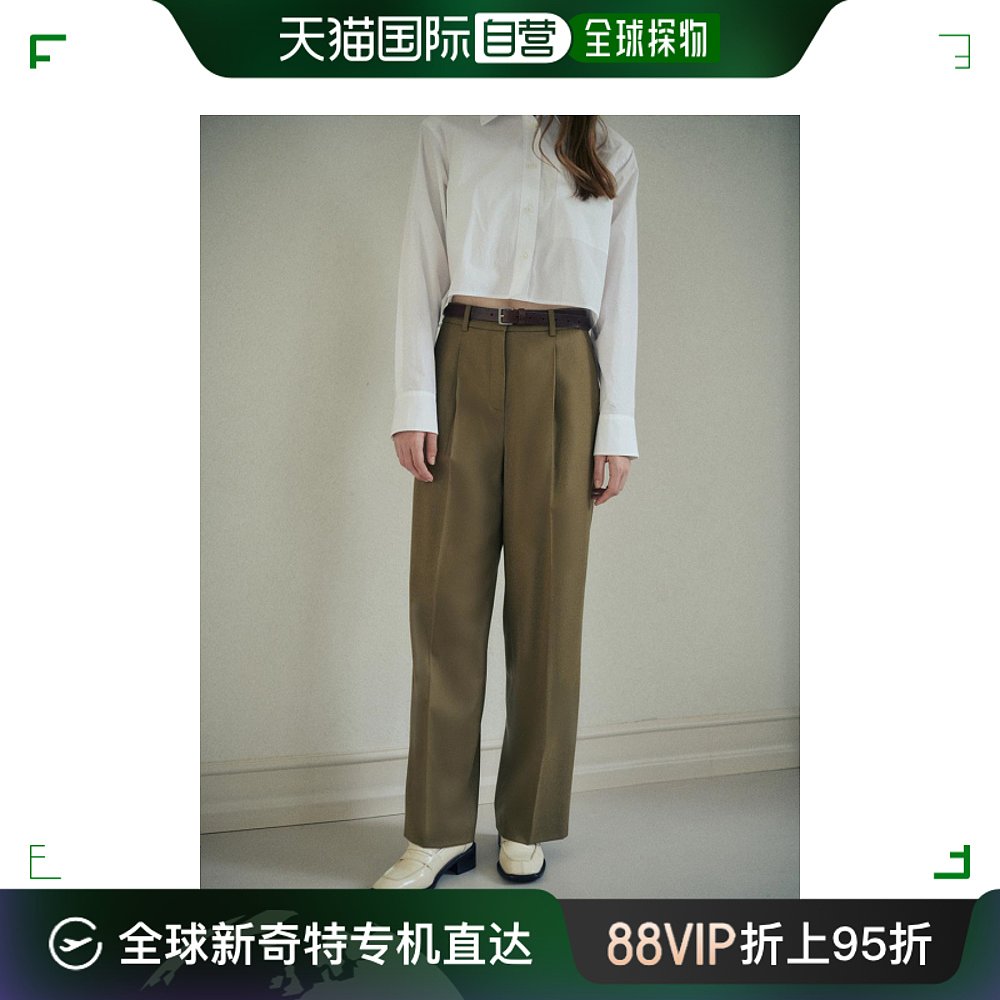 韩国直邮LOEUVRE正品 女装休闲裤301854347One-tuck Classic Pant 女装/女士精品 休闲裤 原图主图