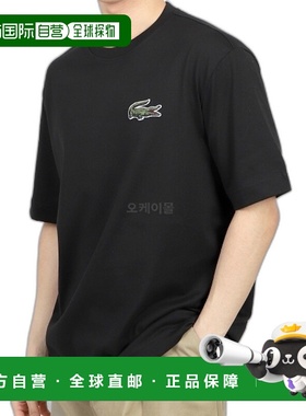 韩国直邮Lacoste 男女通用宽松大号鳄鱼纹有机重棉 T 恤 (TH0062-